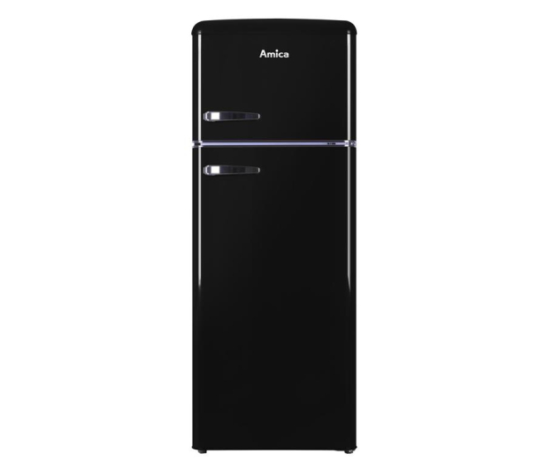 Lodówka Amica KGC15634S 144cm Czarna Retro SlimSize Górny Zamrażalnik 206L - 1014603 - zdjęcie